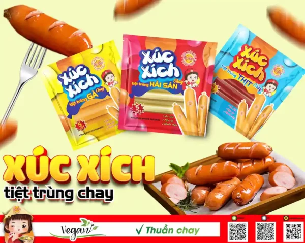 Xúc xích chay tiệt trùng Âu Lạc 150g (5 cây/gói)